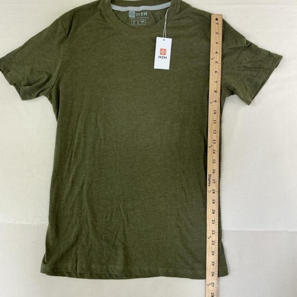 Classic H2H olive green crew neck t-shirt - Picture 4 of 5